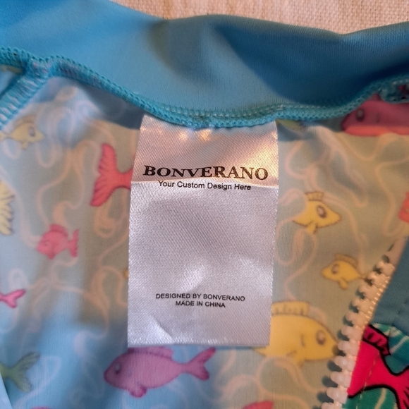 Bonverano girls size 24-36 months 1 piece swim suit UPF 50+ - Picture 2 of 6